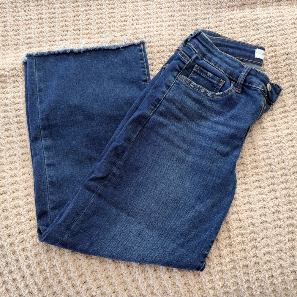 VERVET BY FLYING MONKEY Mid-Blue High-Rise Wide Leg Jeans - Picture 3 of 5